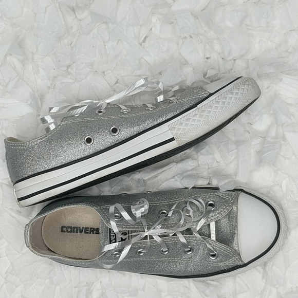 silver glitter chucks